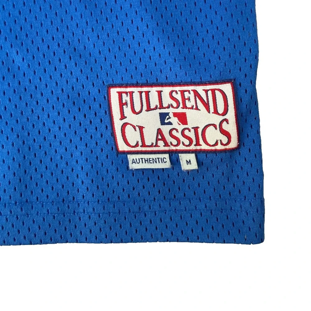 Full Send Nelkboys Basketball Jersey Mens Medium Blue Rainbow Nuggets Style